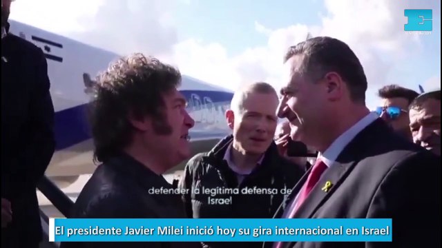 El presidente Javier Milei inició hoy su gira internacional en Israel