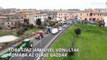 Több száz járművel vonultak Rómába az olasz gazdák