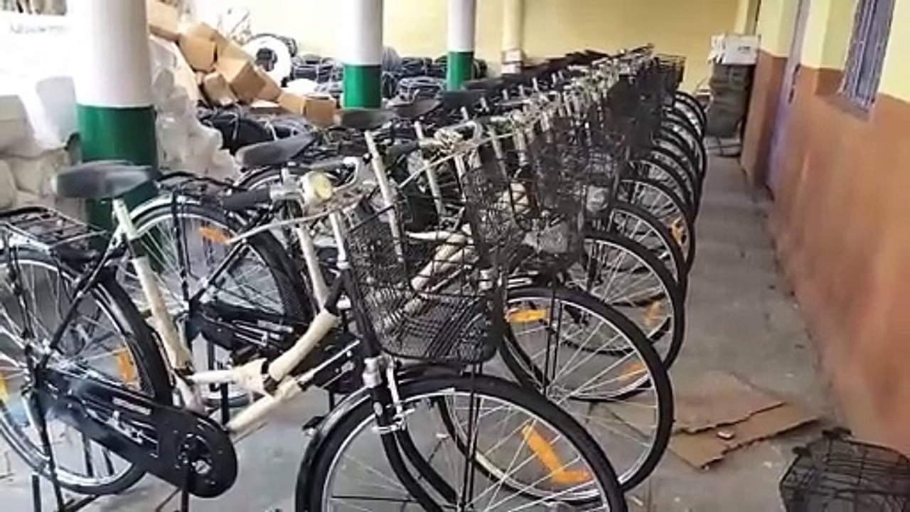 The two and a half year long wait for 3549 girl students in Sunel Block to get bicycles is over.