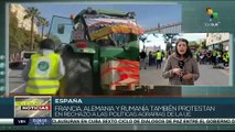 España: Agricultores y ganaderos realizan manifestaciones por crisis en Europa