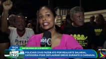 Policiais civis protestam por reajuste salarial no Centro do Recife