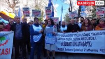 KESK Ankara Şubeler Platformu, deprem mağdurlarının sorumlularını protesto etti