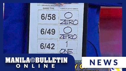 Another solo bettor strikes lucky, wins P7.3-M Lotto 6/42 jackpot on Feb. 6