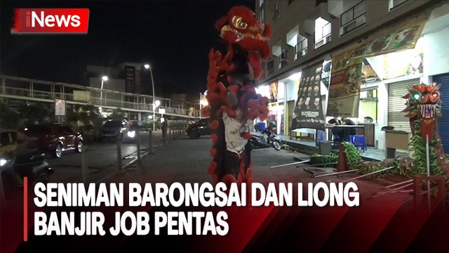Jelang Imlek, Seniman Barongsai dan Liong di Jaktim Banjir Job Pentas