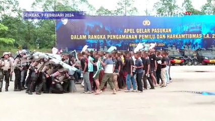 Detik-Detik Polisi Amankan Massa Ricuh dalam Simulasi Pengamanan Pemilu