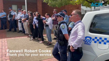 Bob Cooke is farewelled after 50 years of service.