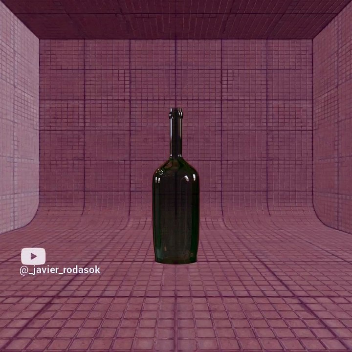 Botella de vidrio derritiéndose | Animación 3D