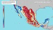 Anomalía de temperaturas en México, indicando dominio de calor