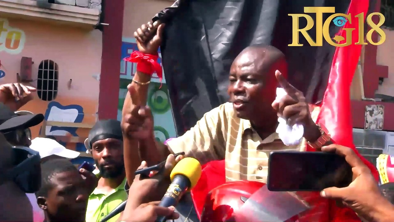 Moïse Jean-Charles nan 3èm jounen manifestasyon kont PM Ariel Henry nan tè peyi a.