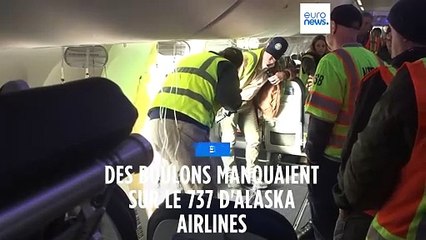 Aviation : des boulons manquaient sur le 737 d'Alaska Airlines