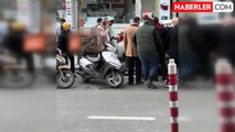 Arnavutköy'de ilginç kaza: 2 aracın arasından geçmeye çalışırken sıkıştı