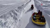 Ergan Dağı Kayak Merkezinde kar raftingi renkli görüntüler oluşturdu