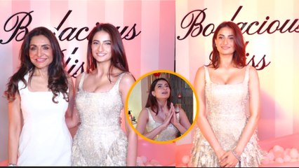 Palak Tiwari Gears A Sizzling Shimmer Silver Dress For The Promotional Event Of Bie Beauty