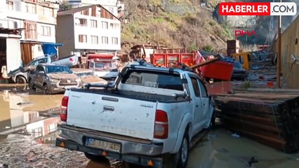 Artvin'in Borçka ilçesinde sel felaketi