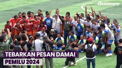 Bandung Old Stars for Ganjar-Mahfud Gelar Fun Football dengan Persija Glory