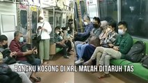 Bangku Kosong di KRL Malah Ditempati Tas