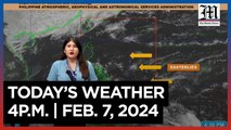 Today's Weather, 4 P.M. | Feb. 7, 2024