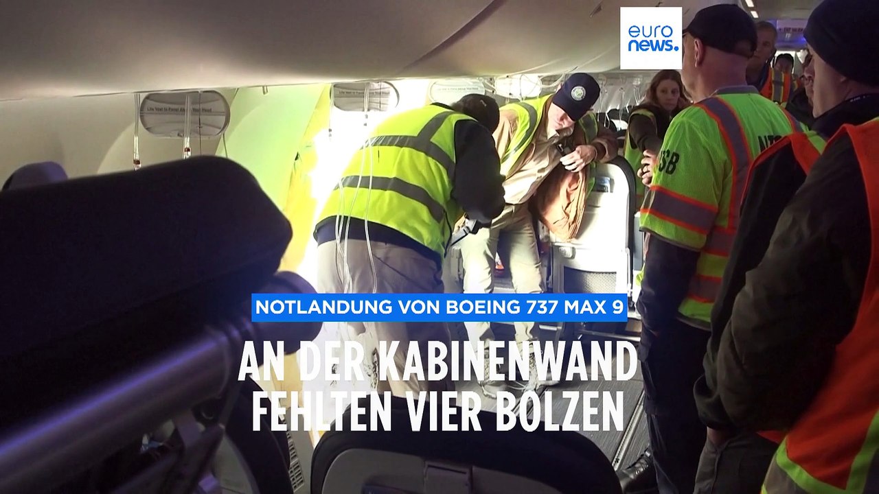Boeing 737 MAX 9 Notlandung: An der Kabinenwand fehlten vier Bolzen