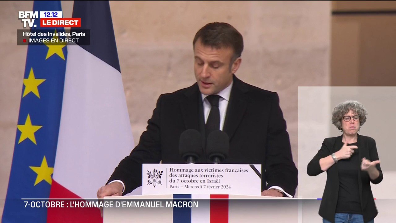 "Il était 6h et le Hamas lança le plus grand massacre antisémite de notre siècle": Emmanuel Macron rend hommage aux victimes du 7-Octobre