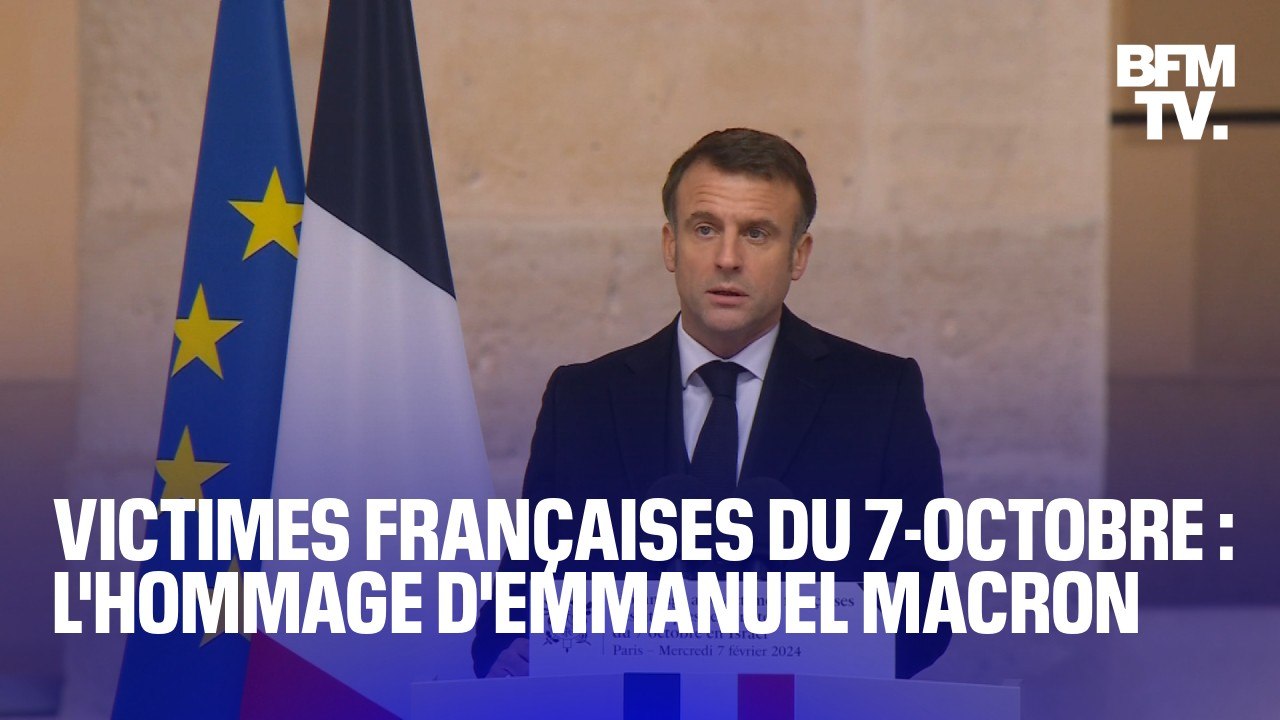 Hommage aux victimes françaises du 7-Octobre: le discours d'Emmanuel Macron aux Invalides