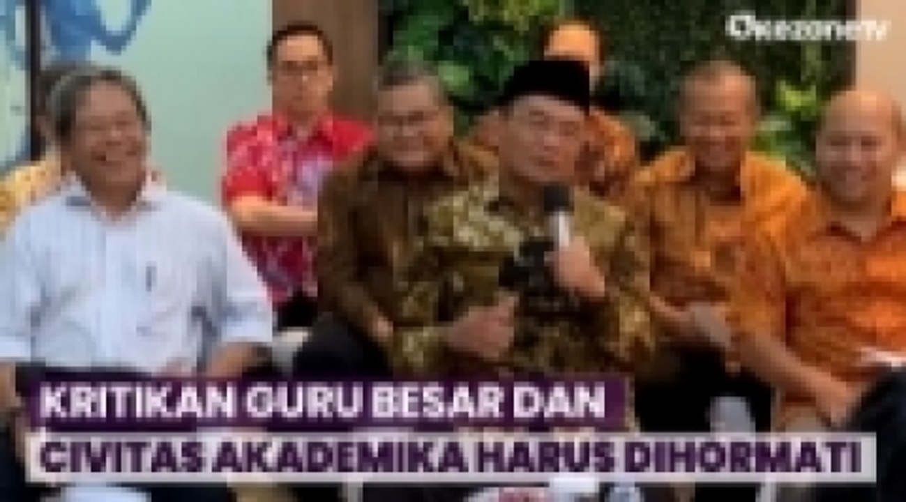 Menko PMK Sebut Kritikan dari Guru Besar dan Civitas Academica Harus Dihormati