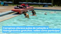 Campinas oferece aulas de natação e hidroginástica gratuitas; saiba como participar