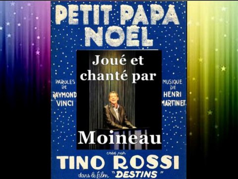 Moineau au piano joue et chante: Petit Papa Noël.