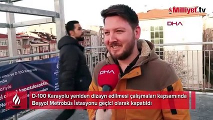Metrobüs durağında 45 günlük çalışma