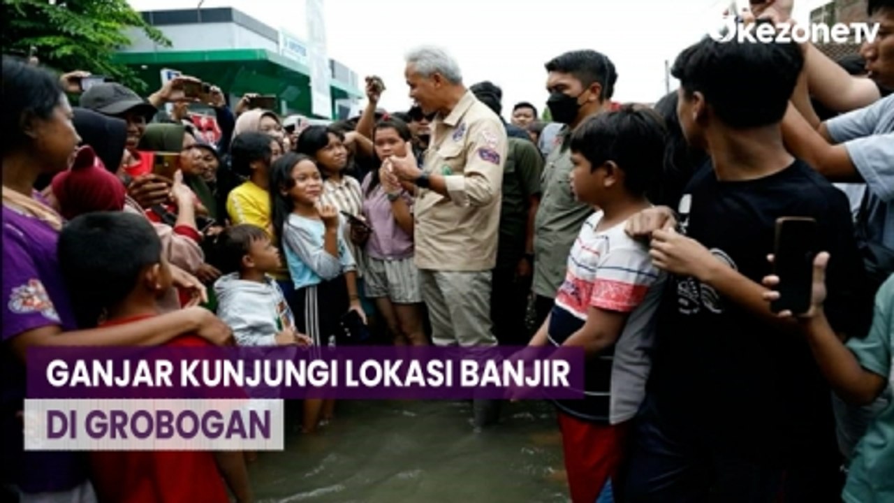 Ganjar Kunjungi Lokasi Banjir di Grobogan, Ajak Relawan Gotong Royong Bantu Korban