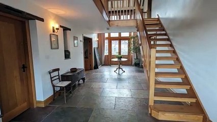 Rural barn conversion for sale with farmhouse, cider mill and wildlife pond