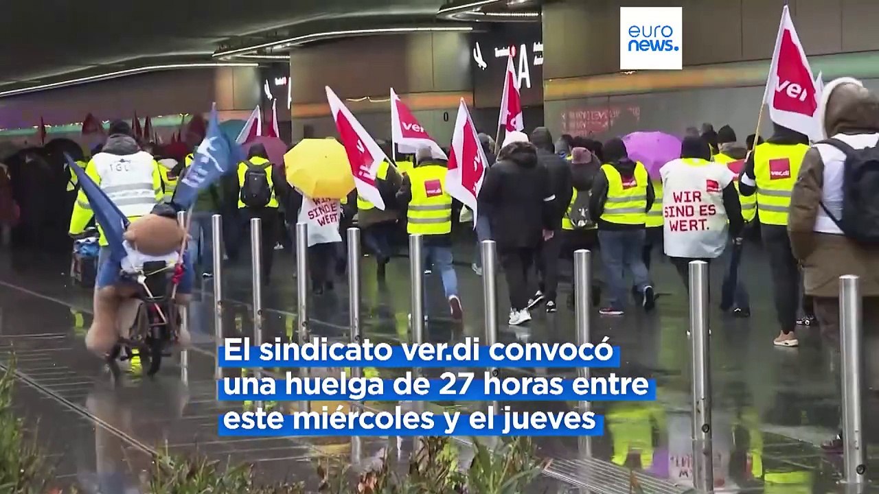 Lufthansa cancela cientos de vuelos mientras su personal de tierra hace huelga en cinco aeropuertos
