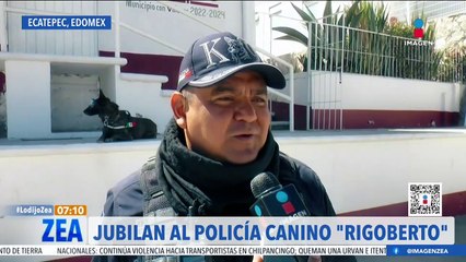 Jubilan al policía canino Rigoberto; fue encontrado en un tianguis de Ecatepec