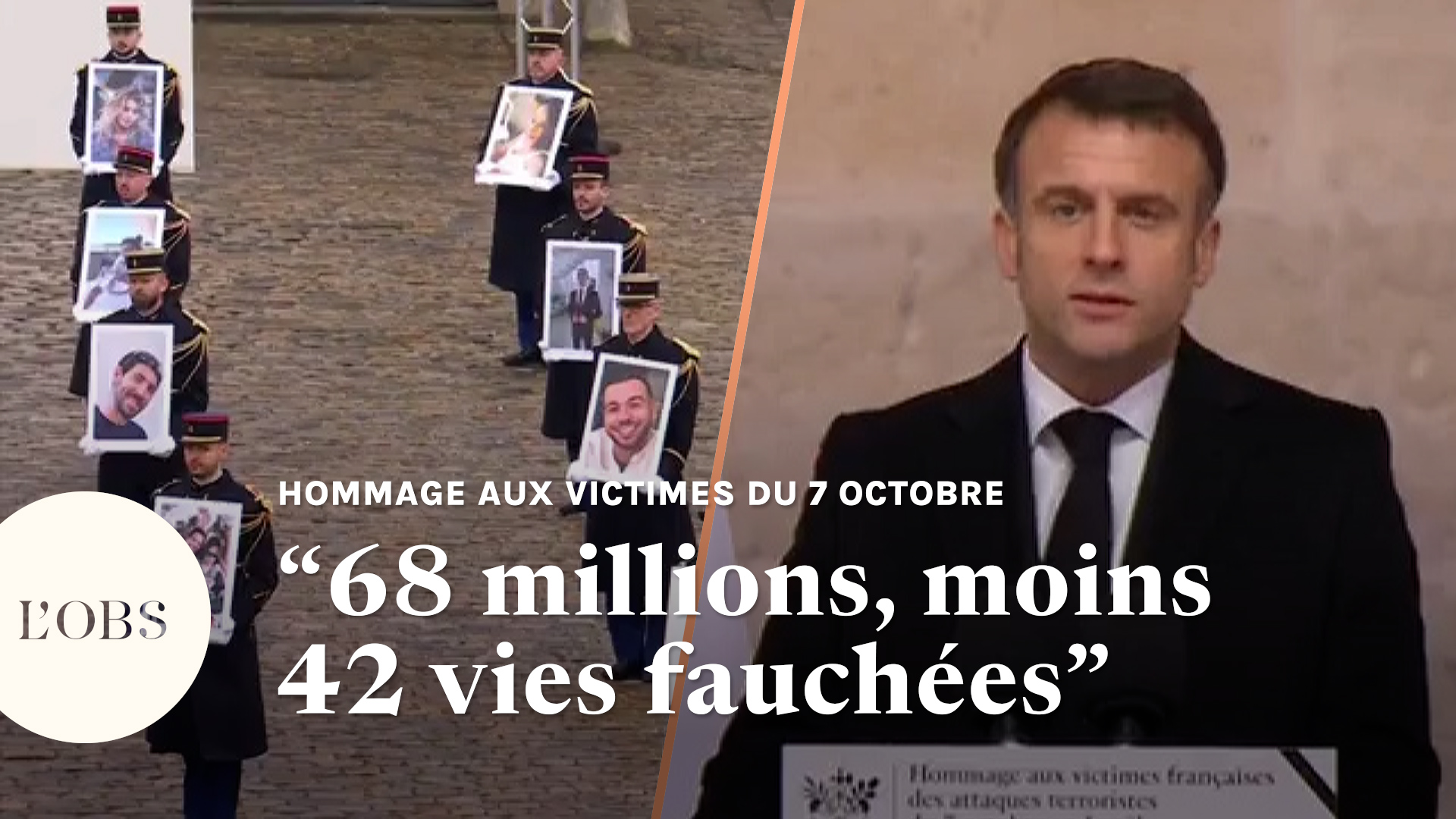 7 octobre en Israël : "Nous sommes 68 millions de Français endeuillés", dit Emmanuel Macron
