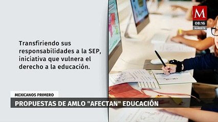 Mexicanos Primero' advierten que iniciativas de AMLO afectan la educación