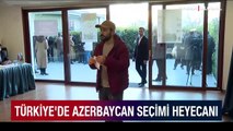 Türkiye'de yaşayan Azerbaycanlı seçmenler kurulan sandıklarda oylarını kullandı