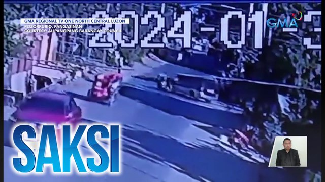 Rider, tumilapon matapos sumalpok ang motorsiklo sa AUV | Saksi