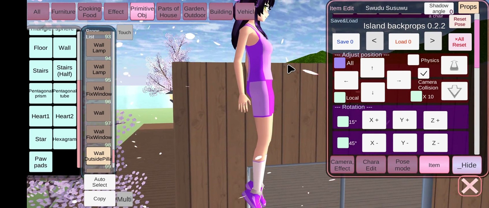 1/2 (howto redo doors/walls/floors, Island Backdrops 0.2.2), Sakura School Simulator, Swudu Susuwu