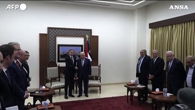Ramallah, Blinken incontra il presidente palestinese Abu Mazen