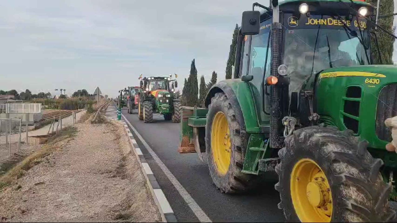 Tractorada en la Vega Baja de Alicante, al margen de la Plataforma 6F y los sindicatos.
