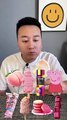 Mukbang/ASMR || Pink icecream set