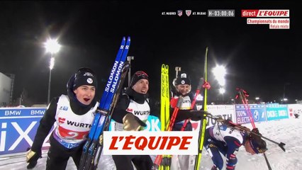 Les Bleus se parent d'or en relais mixte - Biathlon - Mondiaux