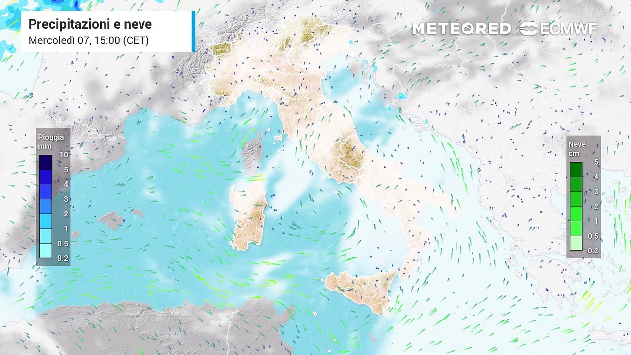 Mappa delle precipitazioni