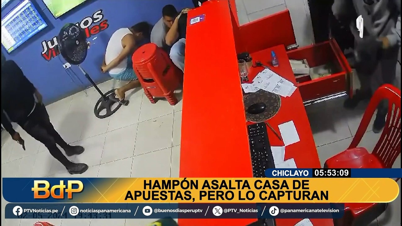 Violento asalto en Chiclayo: detienen a sujeto que robó casa de apuestas deportivas