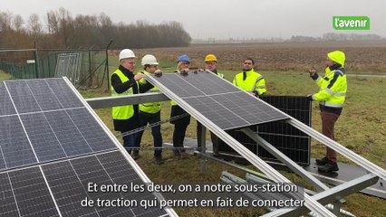 Champ photovoltaïque Infrabel à Hannut