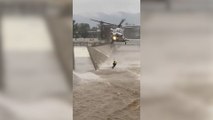 Inondations en Californie : un homme secouru par hélicoptère alors qu’il tentait de sauver son chien