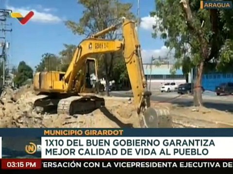 Aragua | 1x10 atiende al mcpio. Girardot con trabajos de asfaltado y sustitución de tuberías