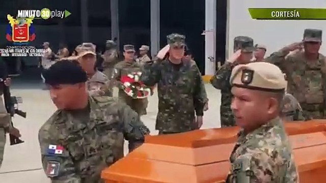 Con honores militares en Panamá, inicia repatriación de los cuerpos de los 4 militares fallecidos en accidente de helicóptero