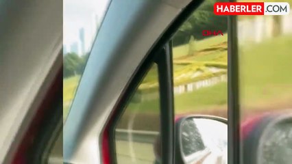 Ataşehir'de trafik kavgası: Motosikletli otomobili tekmeledi