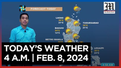 Today's Weather, 4 A.M. | Feb. 8, 2024