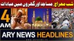 ARY News 4 AM Headlines 8th February 2024| Shab-e-Meraj Being observed tonight With Religious Fervor